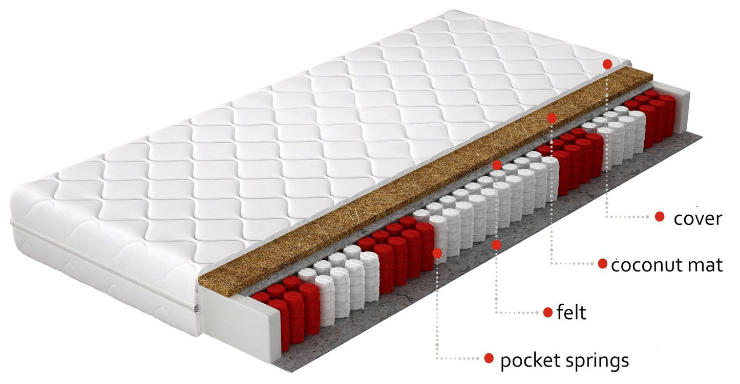 Pocket Spring Mattress Pini 20 | size: Length: 200cm, Width: 160cm | image: 1 | variant: 1013366