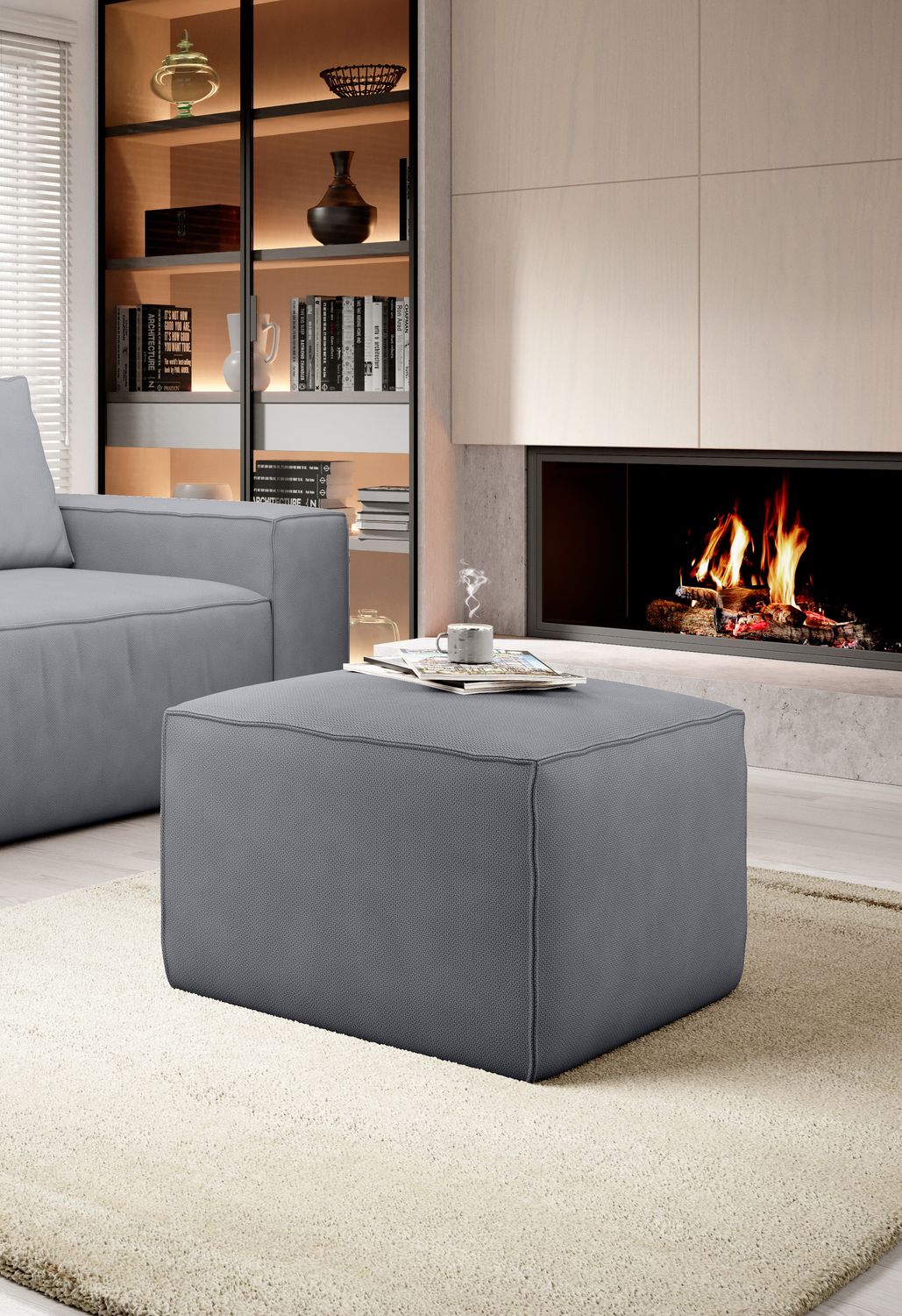 Pouf East Chertsey | size: Width: 88cm, Height: 51cm, Depth: 68cm | color: Poco | image: 1 | variant: 1010513