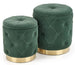 Pouf Fermo | size: Width: 33cm, Height: 38cm, Depth: 33cm, Diameter: 33-40cm | color: Green | image: 0 | variant: 1003098