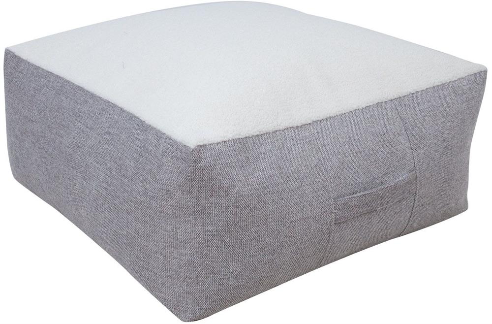 Pouf Lamb Bag 1 | size: Width: 80cm, Height: 30cm, Depth: 80cm | color: Gray | image: 1 | variant: 1006113