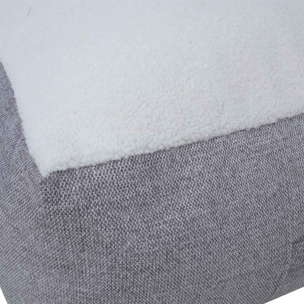 Pouf Lamb Bag 1 | size: Width: 80cm, Height: 30cm, Depth: 80cm | color: Gray | image: 3 | variant: 1006113