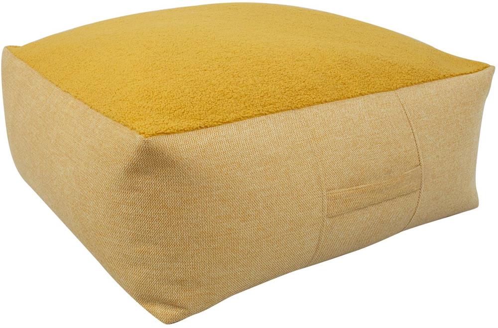 Pouf Lamb Bag 1 | size: Width: 80cm, Height: 30cm, Depth: 80cm | color: Yellow | image: 1 | variant: 1006111