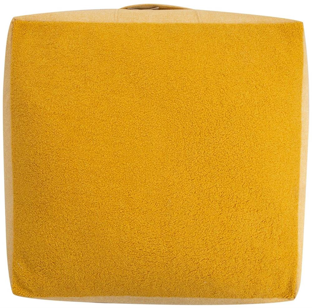 Pouf Lamb Bag 1 | size: Width: 80cm, Height: 30cm, Depth: 80cm | color: Yellow | image: 2 | variant: 1006111