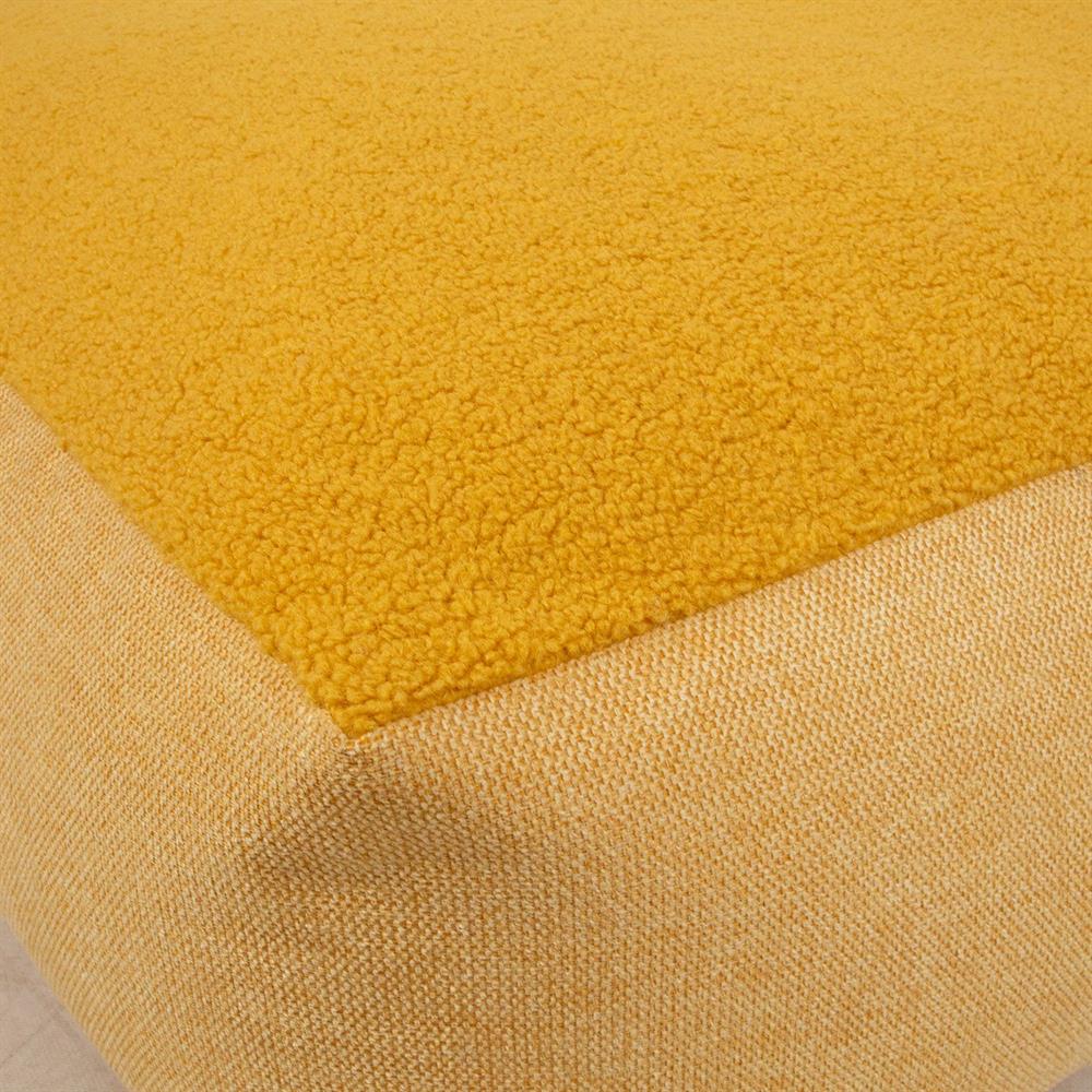 Pouf Lamb Bag 1 | size: Width: 80cm, Height: 30cm, Depth: 80cm | color: Yellow | image: 3 | variant: 1006111