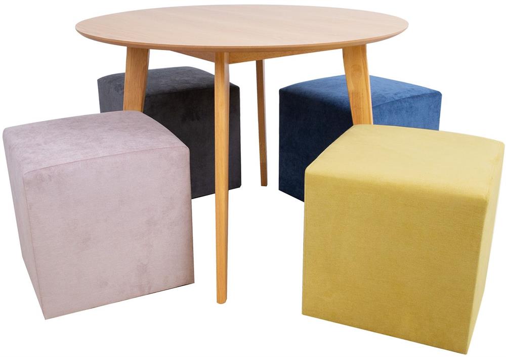Pouf Lyn | size: Width: 45cm, Height: 45cm, Depth: 45cm | color: Yellow | image: 7 | variant: 1006124
