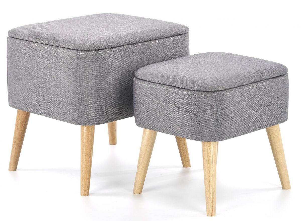 Pouf Pula | size: Width: 34cm, Height: 38cm, Depth: 41cm | color: Gray | image: 0 | variant: 1011614