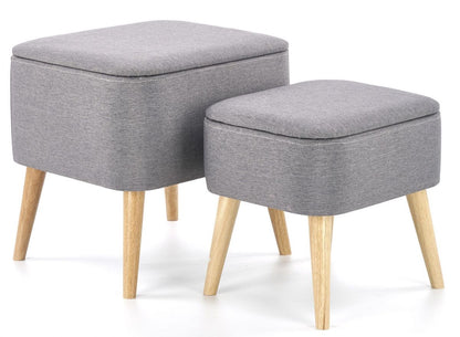 Pouf Pula | size: Width: 34cm, Height: 38cm, Depth: 41cm | color: Gray | image: 0 | variant: 1011614