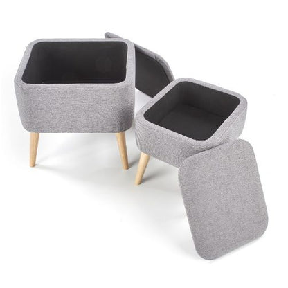 Pouf Pula | size: Width: 34cm, Height: 38cm, Depth: 41cm | color: Gray | image: 1 | variant: 1011614