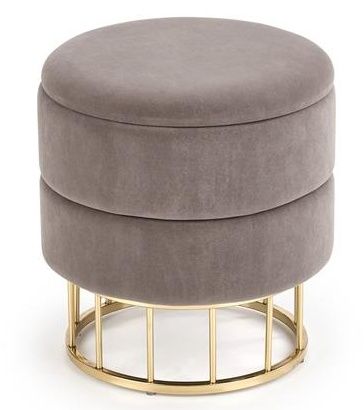 Pouf Rovigo | size: Width: 37cm, Height: 41cm, Depth: 37cm, Diameter: 37cm | color: Gray | image: 0 | variant: 1003092