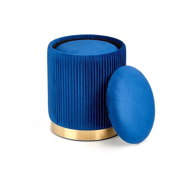 Pouf Terni | size: Width: 38cm, Height: 31cm, Depth: 38cm, Diameter: 38-44cm | color: Blue | image: 2 | variant: 1003095