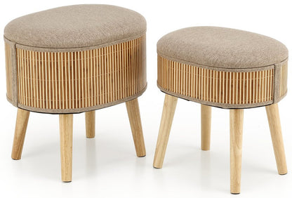 Pouf Tico | size: Width: 45cm, Height: 45cm, Depth: 35cm | color: Beige | image: 1 | variant: 1016937