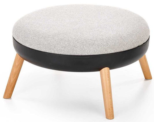 Pouf West Gothenburg | size: Width: 68cm, Height: 37cm, Depth: 68cm | color: Black/Grey | image: 3 | variant: 1007478