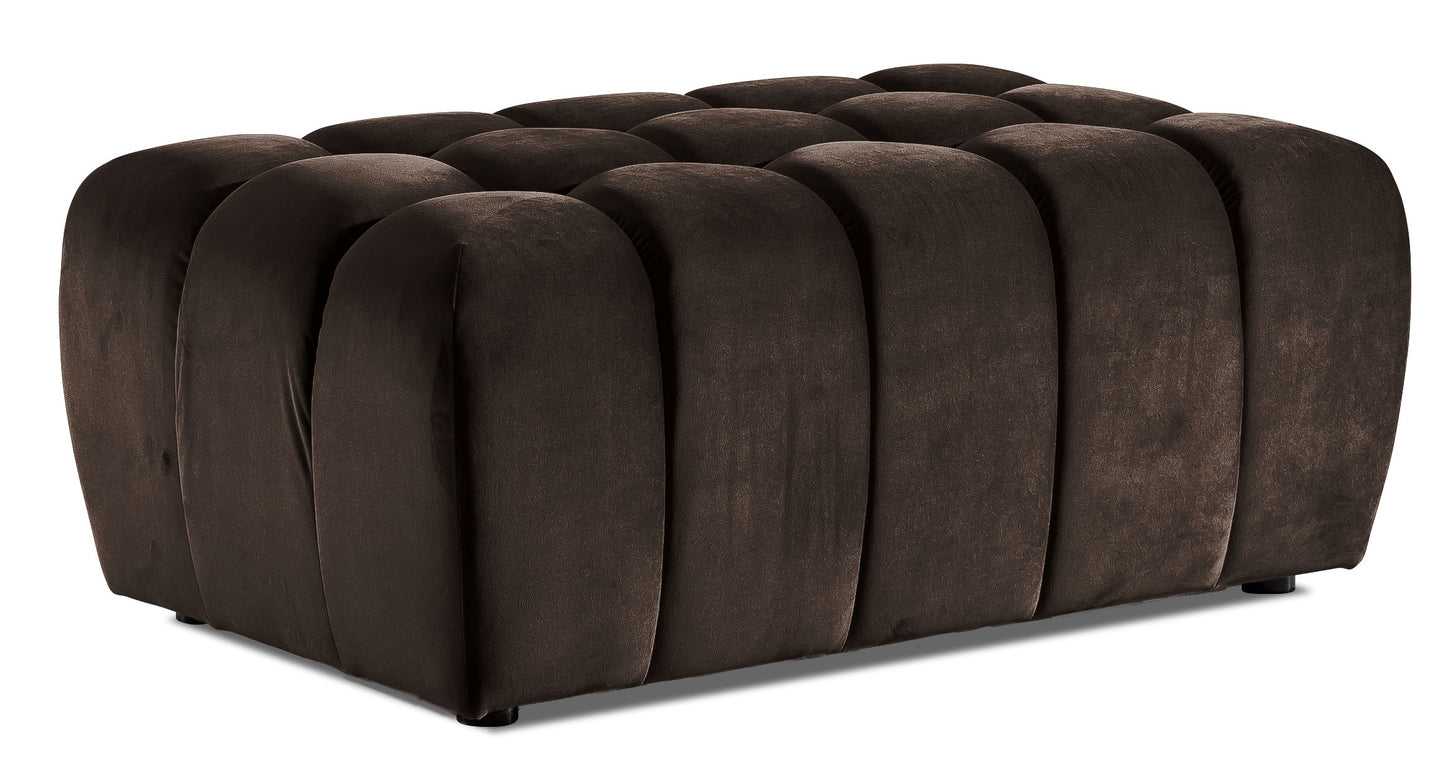 Pouf West Orebro | size: Width: 102cm, Height: 40cm, Depth: 64cm | color: Monolith | image: 0 | variant: 1010349
