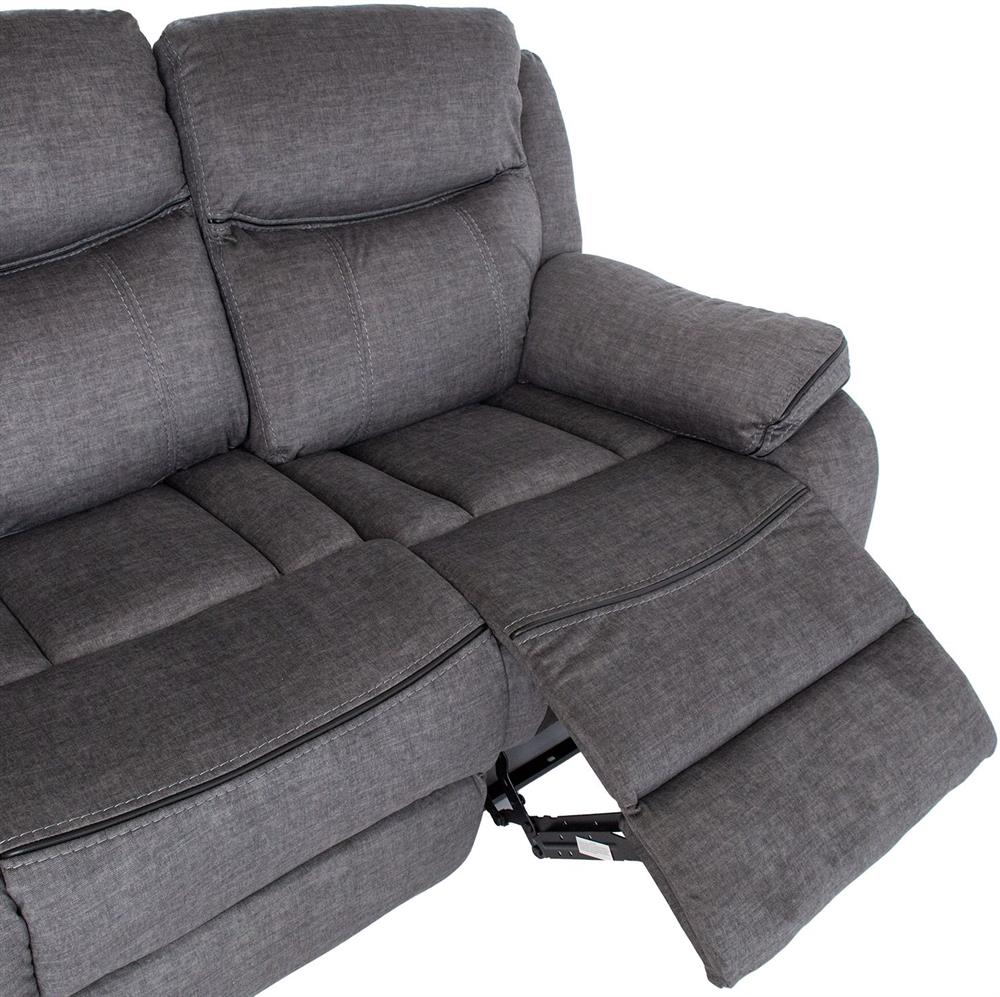 Recliner Gentry | size: Length: 98cm, Height: 105cm, Depth: 213cm | color: Gray | image: 4 | variant: 1017628