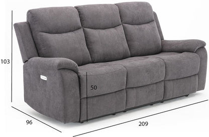Recliner Milo | size: Length: 96cm, Height: 103cm, Depth: 209cm | color: Gray | image: 4 | variant: 1017626