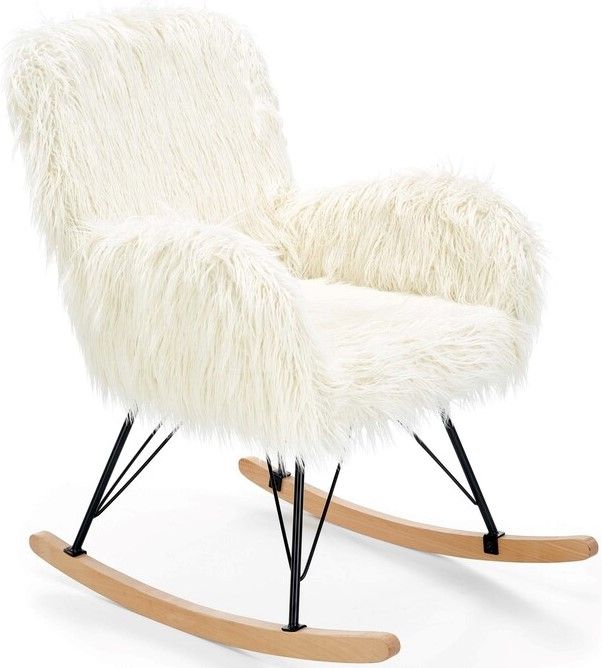 Rocking Chair Austin | size: Width: 72cm, Height: 100cm, Depth: 94cm | color: White | image: 1 | variant: 1012510