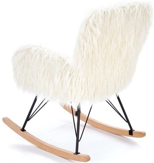 Rocking Chair Austin | size: Width: 72cm, Height: 100cm, Depth: 94cm | color: White | image: 4 | variant: 1012510