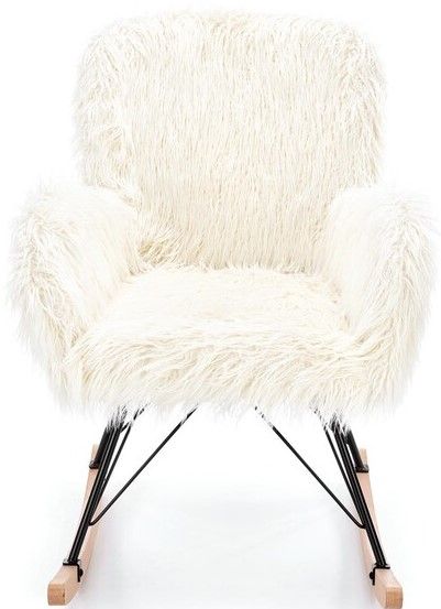 Rocking Chair Austin | size: Width: 72cm, Height: 100cm, Depth: 94cm | color: White | image: 5 | variant: 1012510