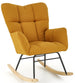 Rocking Chair Rieti | size: Width: 70cm, Height: 94cm, Depth: 97cm | color: Yellow | image: 0 | variant: 1003079