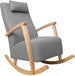 Rocking Chair Ross | size: Width: 65.5cm, Height: 104cm, Depth: 102cm | color: Gray | image: 1 | variant: 1001387
