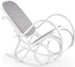 Rocking Chair Viterbo | size: Width: 52cm, Height: 95cm, Depth: 90cm | color: White/Grey | image: 1 | variant: 1003076