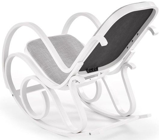Rocking Chair Viterbo | size: Width: 52cm, Height: 95cm, Depth: 90cm | color: White/Grey | image: 2 | variant: 1003076