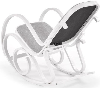 Rocking Chair Viterbo | size: Width: 52cm, Height: 95cm, Depth: 90cm | color: White/Grey | image: 2 | variant: 1003076