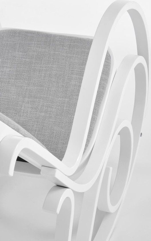 Rocking Chair Viterbo | size: Width: 52cm, Height: 95cm, Depth: 90cm | color: White/Grey | image: 4 | variant: 1003076