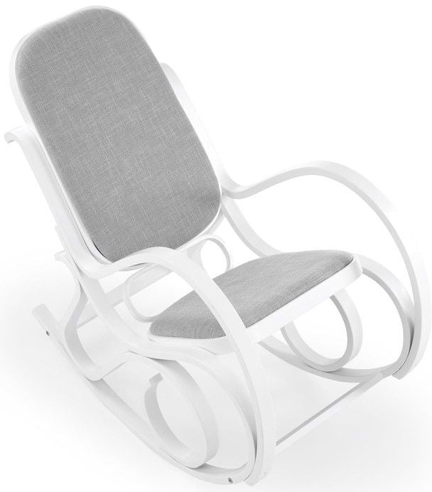 Rocking Chair Viterbo | size: Width: 52cm, Height: 95cm, Depth: 90cm | color: White/Grey | image: 6 | variant: 1003076