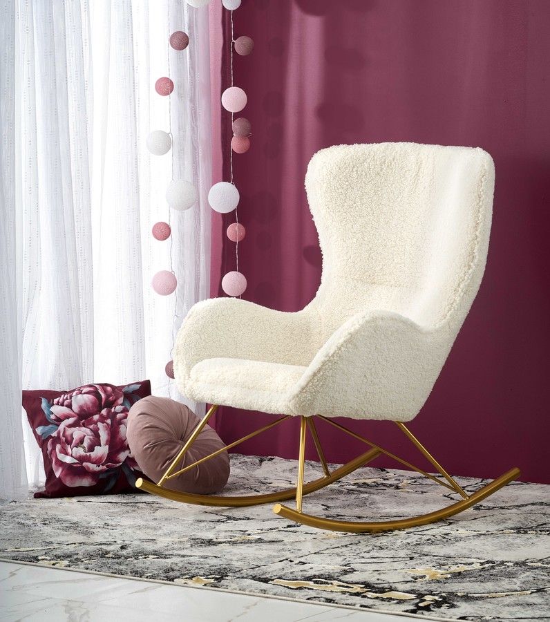 Rocking Chair West Sevenoaks | size: Width: 72cm, Height: 106cm, Depth: 100cm | color: White | image: 8 | variant: 1007243