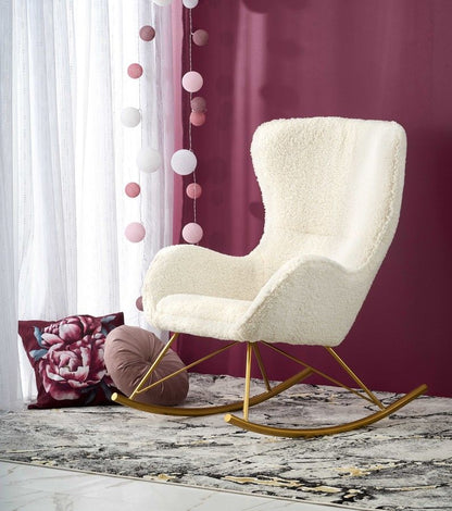 Rocking Chair West Sevenoaks | size: Width: 72cm, Height: 106cm, Depth: 100cm | color: White | image: 8 | variant: 1007243