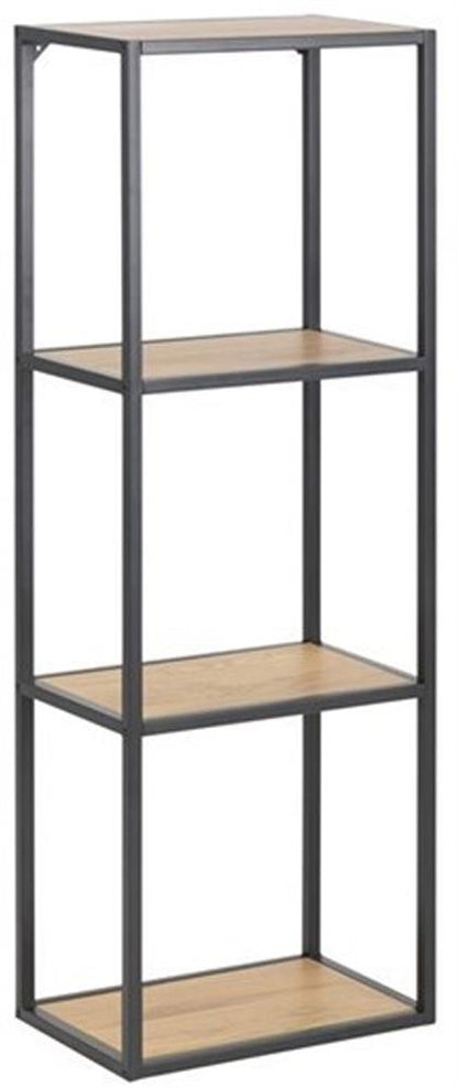 Shelf Aberystwyth | size: Width: 37cm, Height: 108cm | color: Black/Oak | image: 1 | variant: 1006378
