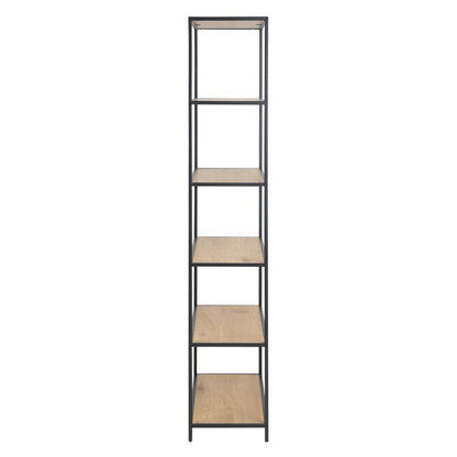 Shelf Aberystwyth | size: Width: 77cm, Height: 185cm, Depth: 35cm | color: Black | image: 3 | variant: 1004983