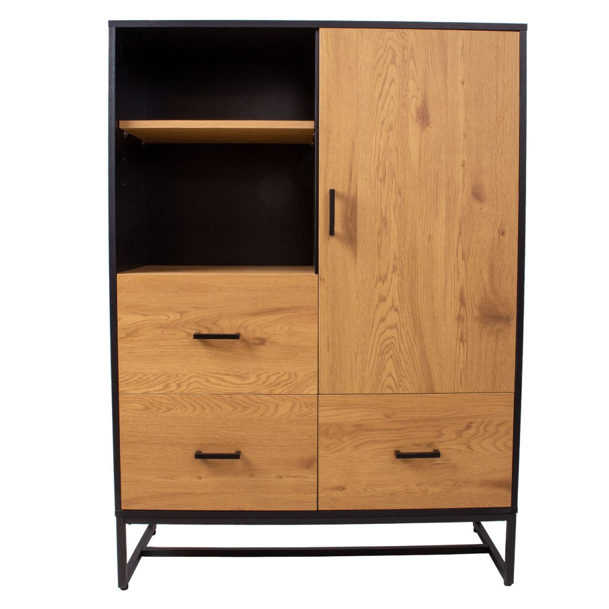 Shelf Amsterdam | size: Width: 100cm, Height: 140cm, Depth: 40cm | color: Oak | image: 3 | variant: 1011859