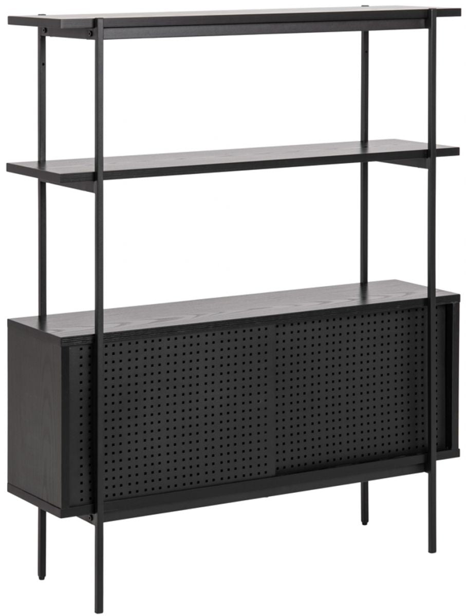 Shelf Angus 1 | size: Width: 94cm, Height: 114cm, Depth: 27cm | color: Black | image: 0 | variant: 1012335
