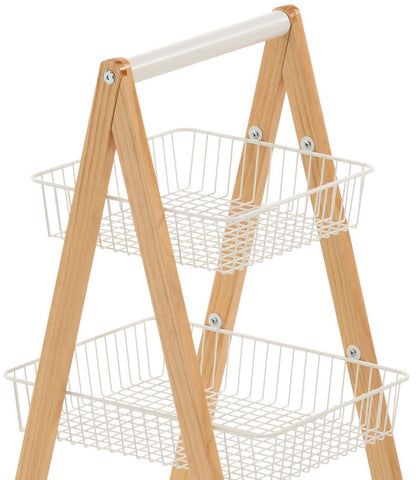 Shelf Bren 4 | size: Width: 48cm, Height: 79cm, Depth: 32cm | color: White/Oak | image: 2 | variant: 1012467