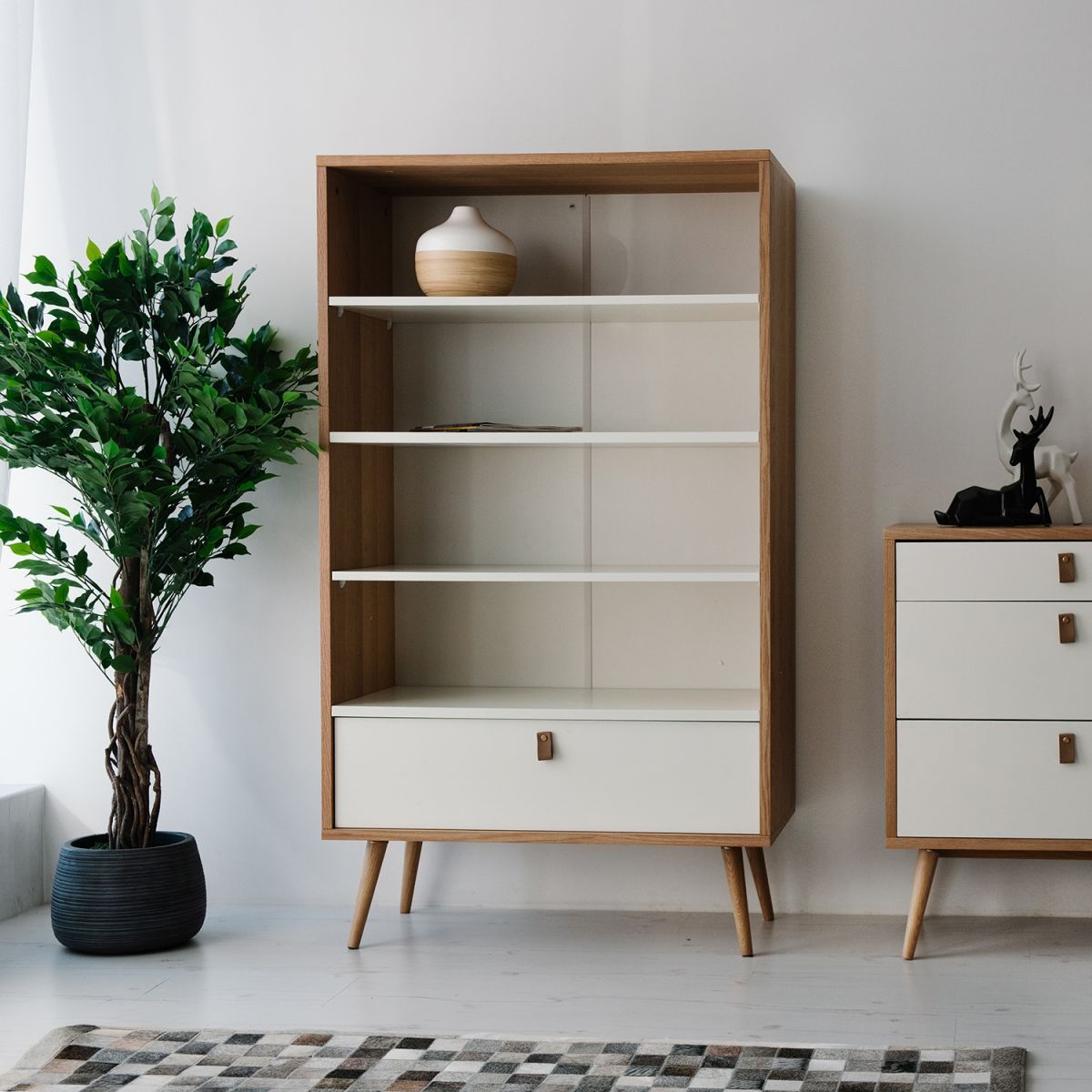 Shelf East Northampton | size: Width: 80cm, Height: 140cm, Depth: 40cm | color: White | image: 4 | variant: 1004984