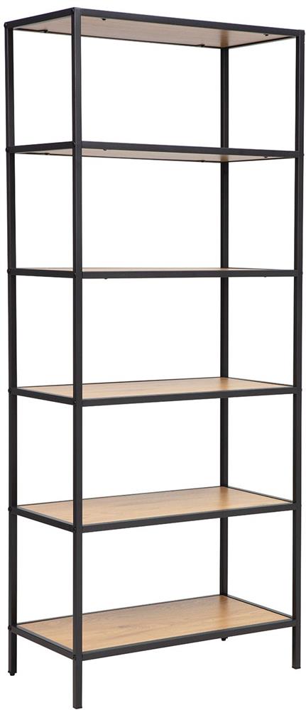Shelf Hedvig 1 | size: Width: 63cm, Height: 152cm, Depth: 33cm | color: Black/Oak | image: 1 | variant: 1016707