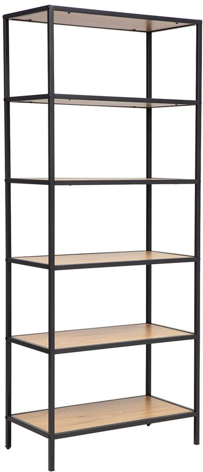 Shelf Hedvig 1 | size: Width: 63cm, Height: 152cm, Depth: 33cm | color: Black/Oak | image: 1 | variant: 1016707