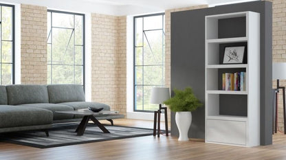 Shelf Paco | size: Width: 130cm, Height: 187.5cm, Depth: 29cm | color: White | image: 4 | variant: 1012471