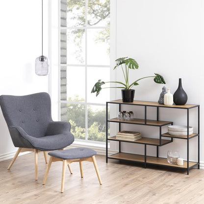 Shelf Seaford 1 | size: Width: 114cm, Height: 78cm, Depth: 35cm | color: Oak | image: 3 | variant: 1000405