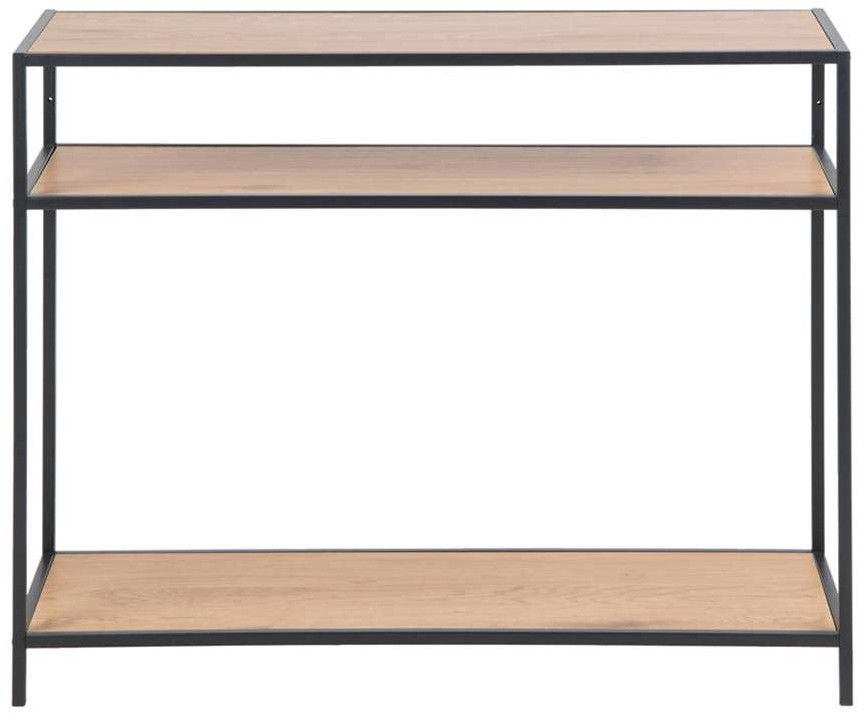 Shelf Seaford 14 | size: Width: 100cm, Height: 79cm, Depth: 35cm | color: Black/Oak | image: 1 | variant: 1012135