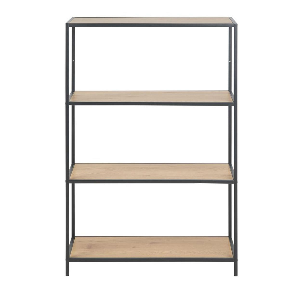Shelf Seaford 3 | size: Width: 77cm, Height: 114cm, Depth: 35cm | color: Black | image: 2 | variant: 1010889