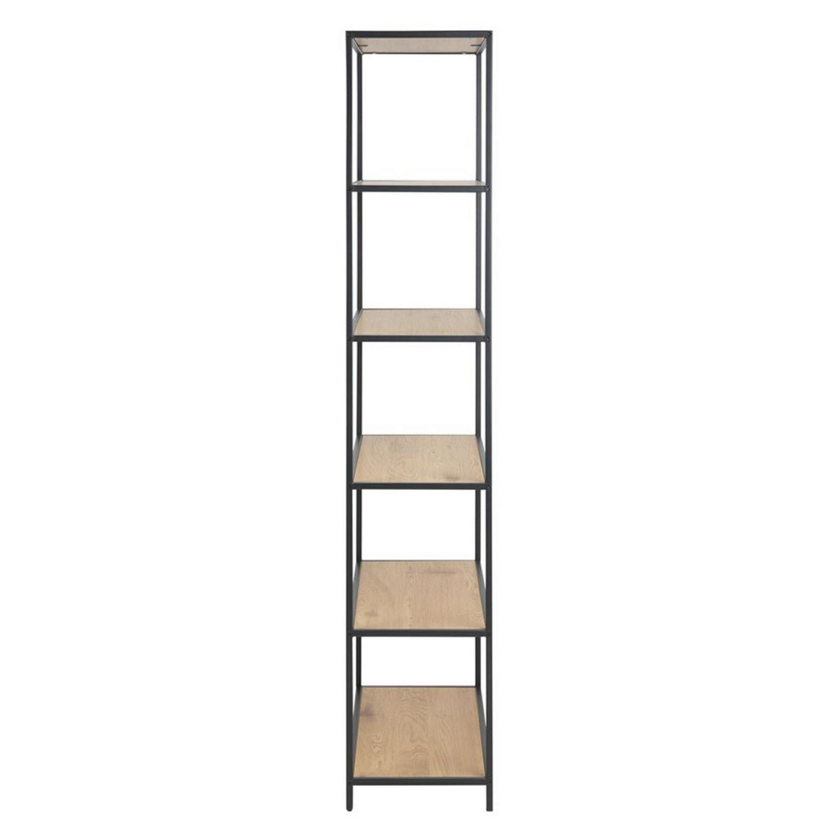 Shelf Seaford 7 | size: Width: 77cm, Height: 185cm, Depth: 35cm | color: Black | image: 3 | variant: 1010893