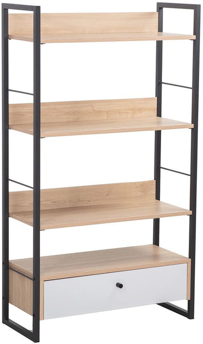 Shelf Study 3 | size: Width: 70cm, Height: 124.5cm, Depth: 30cm | color: Black/Oak | image: 1 | variant: 1016971