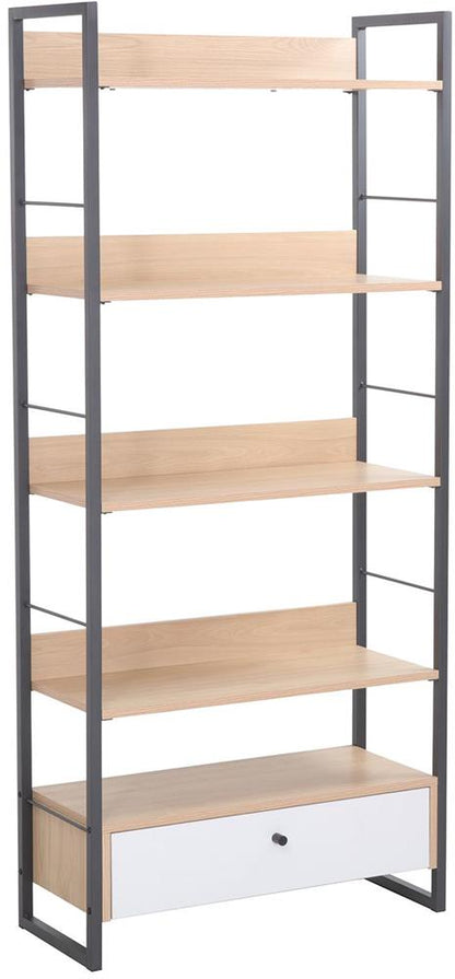 Shelf Study 4 | size: Width: 70cm, Height: 159cm, Depth: 30cm | color: Black/Oak | image: 1 | variant: 1016972