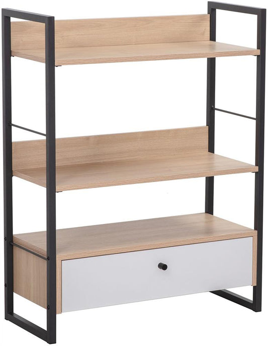 Shelf Study 5 | size: Width: 70cm, Height: 90cm, Depth: 30cm | color: Black/Oak | image: 1 | variant: 1016973