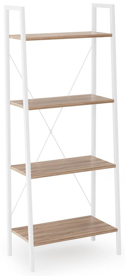 Shelf West Hafnarfjorur | size: Width: 32cm, Height: 148cm, Depth: 60cm | color: White/Oak | image: 1 | variant: 1007535