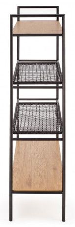 Shelf West Wokingham | size: Width: 111cm, Height: 129cm, Depth: 34cm | color: Black/Oak | image: 8 | variant: 1007159