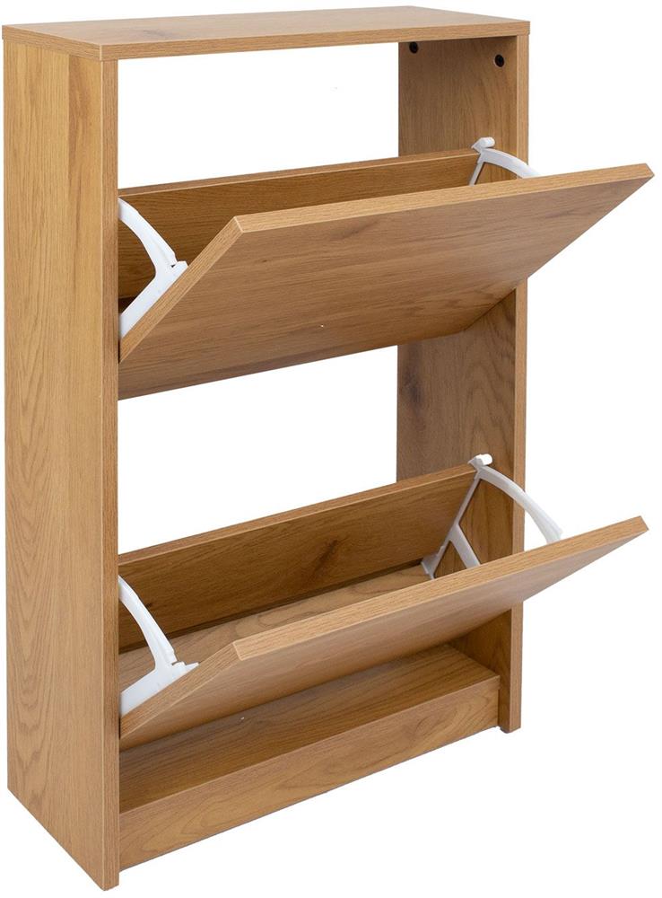 Shoe Cabinet East Rakvere | size: Length: 18cm, Width: 49cm, Height: 84cm | color: Oak | image: 2 | variant: 1005956